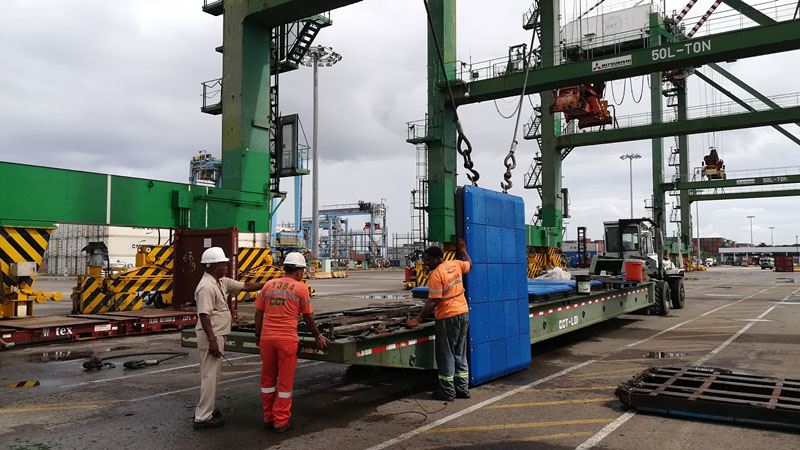 Storage and transport of rubber fenders